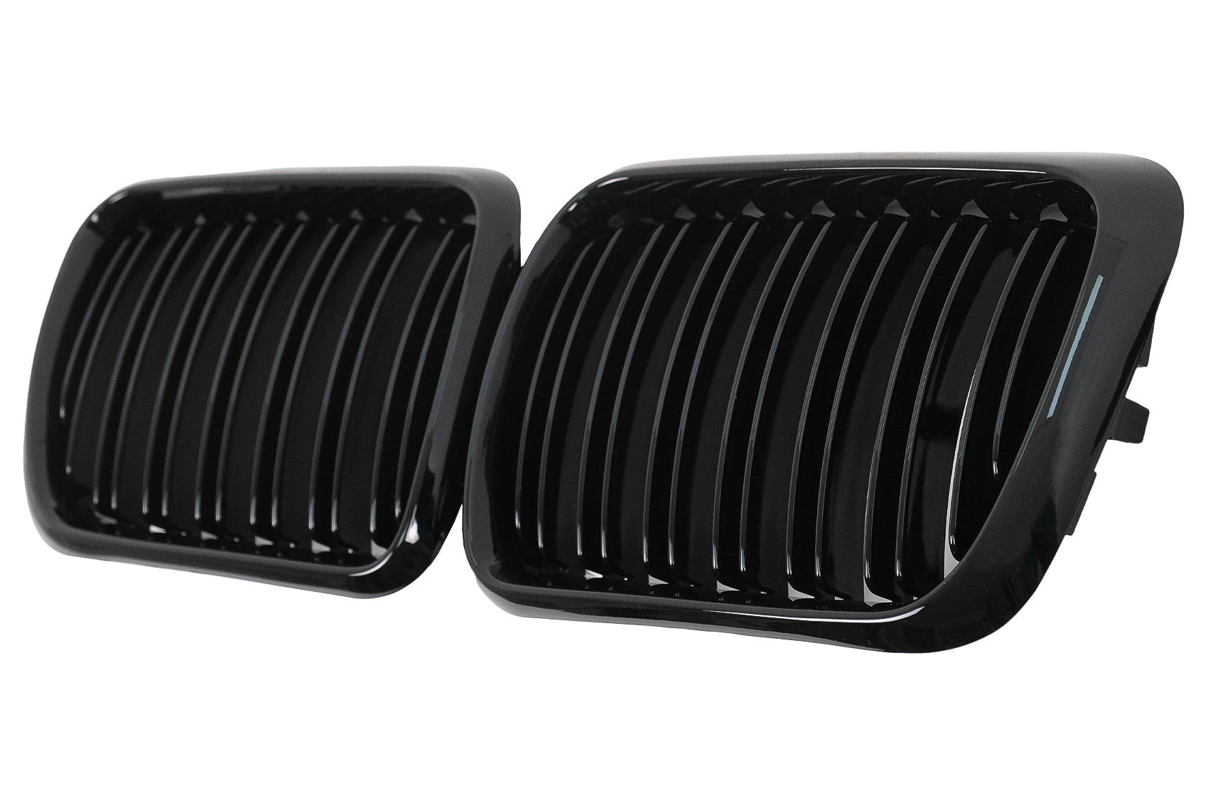 Kühlergrill Nieren Nierengrill für BMW 3er E36 LCI 11.1996–1999 Doppelstreifen Schwarz Glänzend Carpartstuning Austria