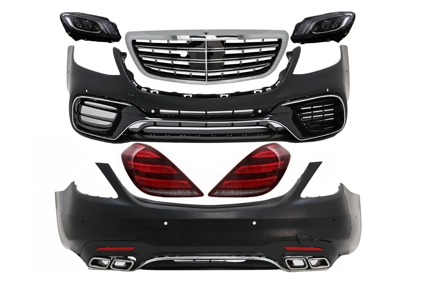 Body Kit für MercedesS W222 13-06.17 S63 Look Scheinwerfer LED Dynamische Carpartstuning Austria