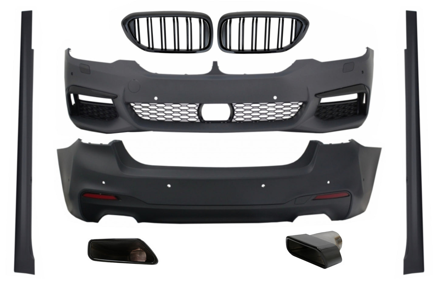 Bodykit für BMW 5er G30 Limousine 17-19 Stoßstange Endrohre Nierengitter Seitenschweller Carpartstuning Austria