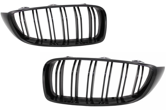 Stoßstange für BMW 4 F32 F33 F36 2013-2017 M4 Look Nierengrill Kühlergrills Schwarz Carpartstuning Austria