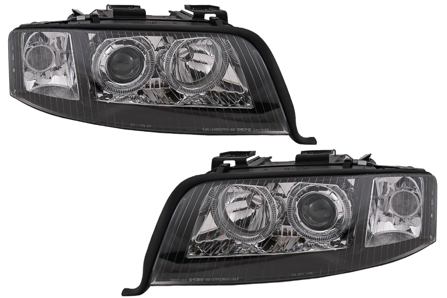 Angel Eyes Scheinwerfer Xenon für Audi A6 4B C5 06.2001-05.2004 LHD oder RHD Schwarz Carpartstuning Austria