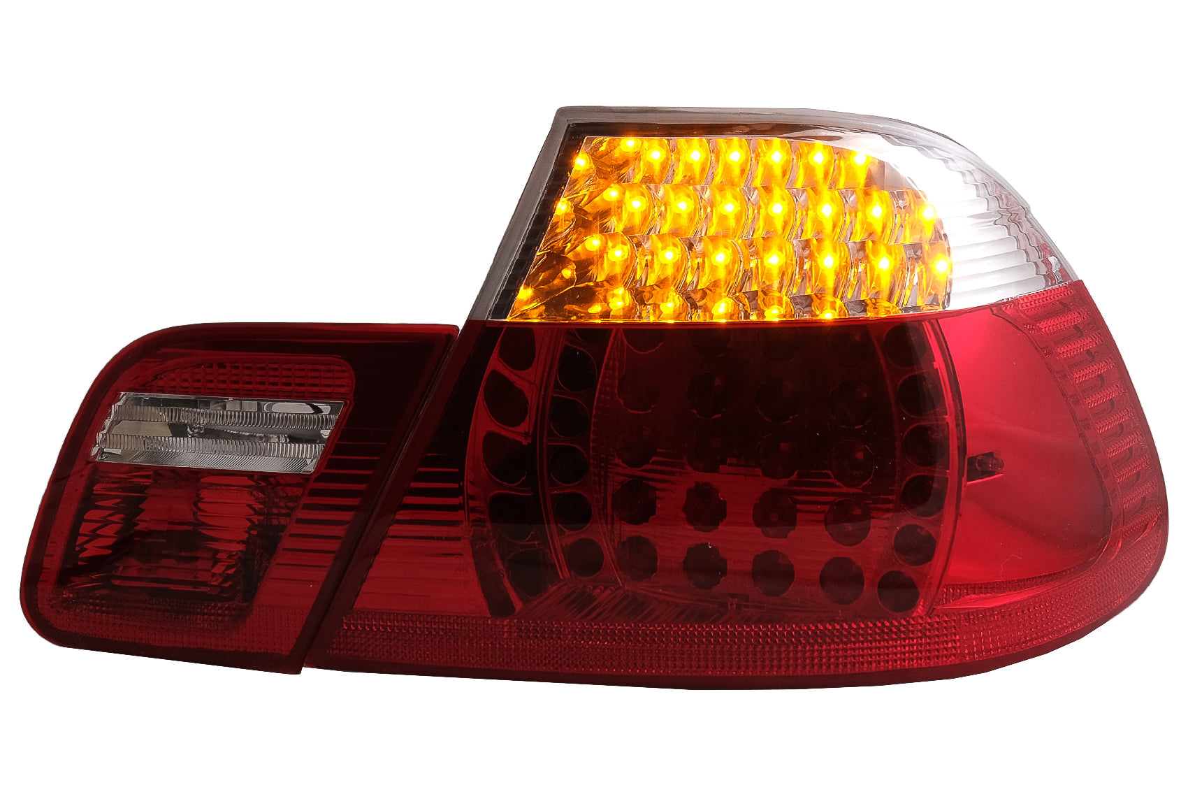 LED-Rücklichter für BMW 3er E46 Coupé ohne Facelift 1999-2003 Rot Klar Carpartstuning Austria