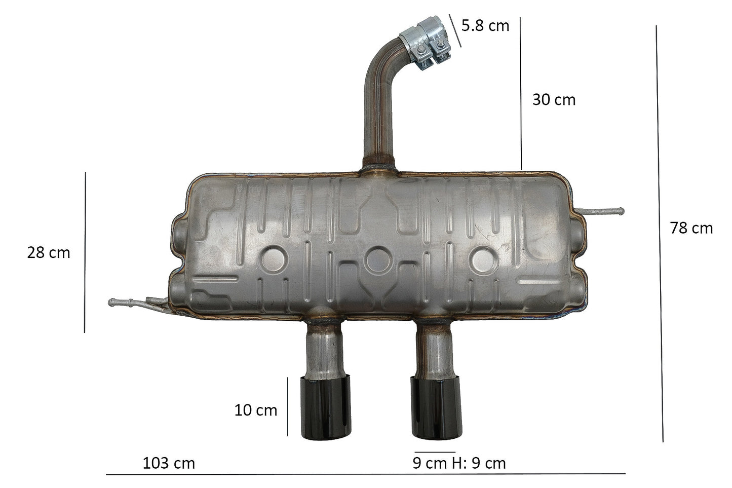 Auspuffanlage für VW Golf 5 R32 Golf 6 R20 2003-2013 Schwarze Endrohre Schalldämpfer Carpartstuning Austria