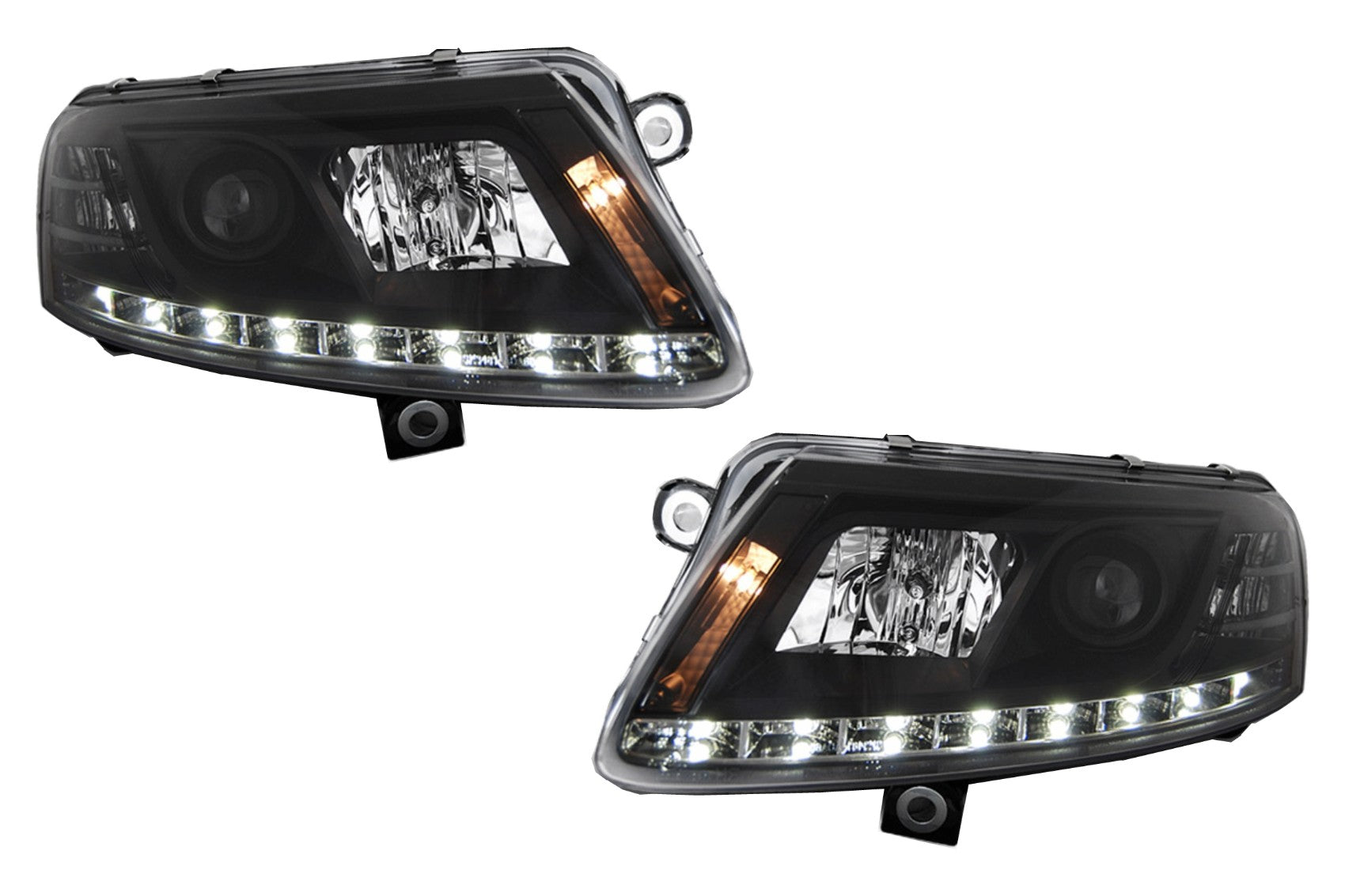 Xenon-Scheinwerfer LED TFL für Audi A6 4F C6 04.04-08 Schwarzes Tagfahrlicht Carpartstuning Austria