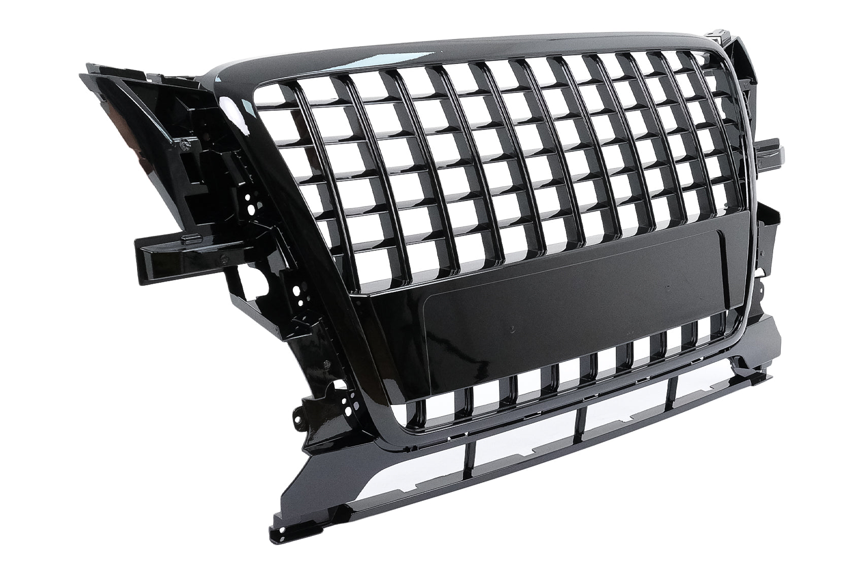 Kühlergrill Ohne Emblem Gitter für Audi Q5 8R 2008-2011 Glänzend-Schwarz Carpartstuning Austria