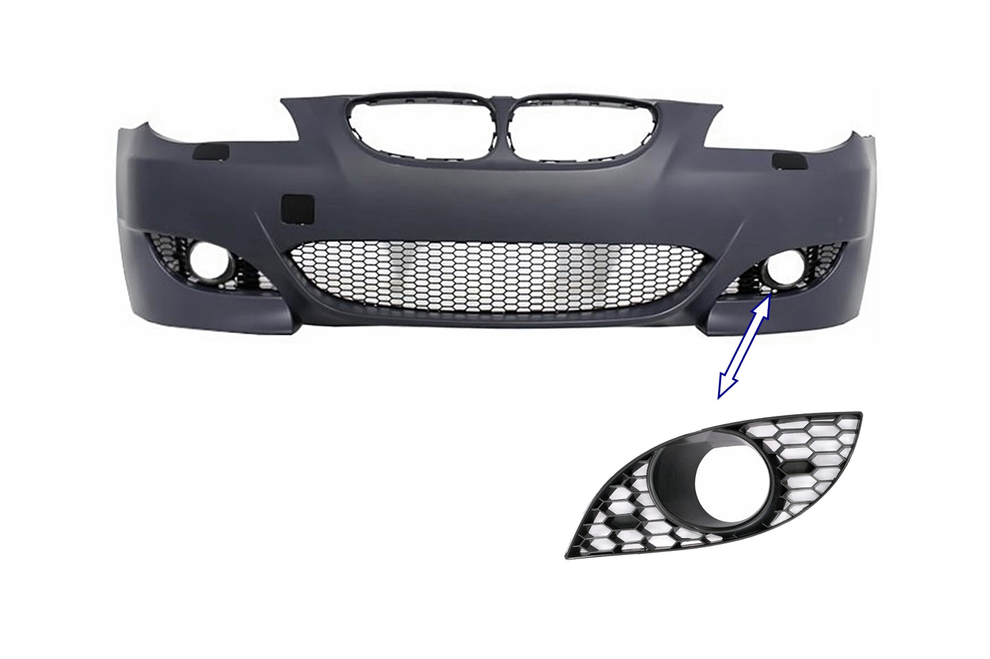 Seitengitter LINKE Seite Für BMW 5er E60 E61 2003–2010 nur M5 Design Stoßstange Carpartstuning Austria