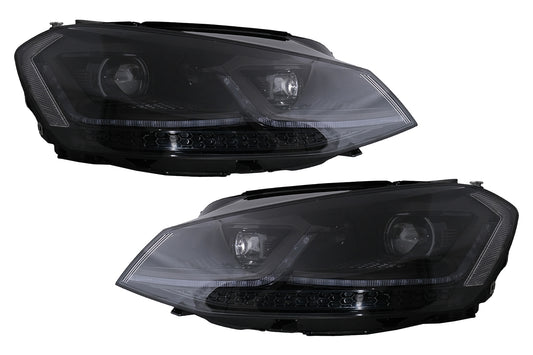 LED-Scheinwerfer für VW Golf 7 12-2017 Schwarz MOPF G7.5 Design Dynamic Carpartstuning Austria