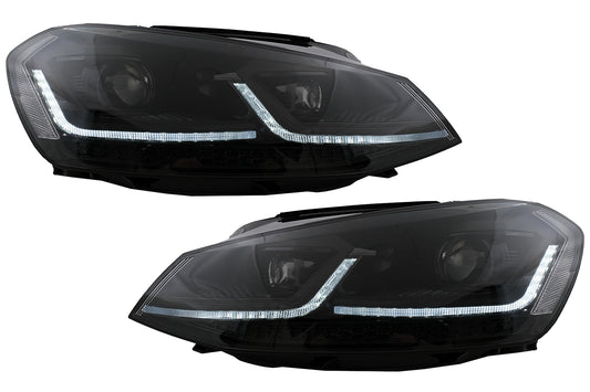 LED-Scheinwerfer für VW Golf 7 12-2017 Schwarz MOPF G7.5 Design Dynamic Carpartstuning Austria
