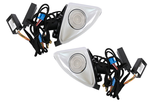 Kit AC-Lüftungsgitter 64 Farben LED 4D Rotary Hochtöner Cover-Lautsprecher für Mercedes S-Klasse W222 Carpartstuning Austria