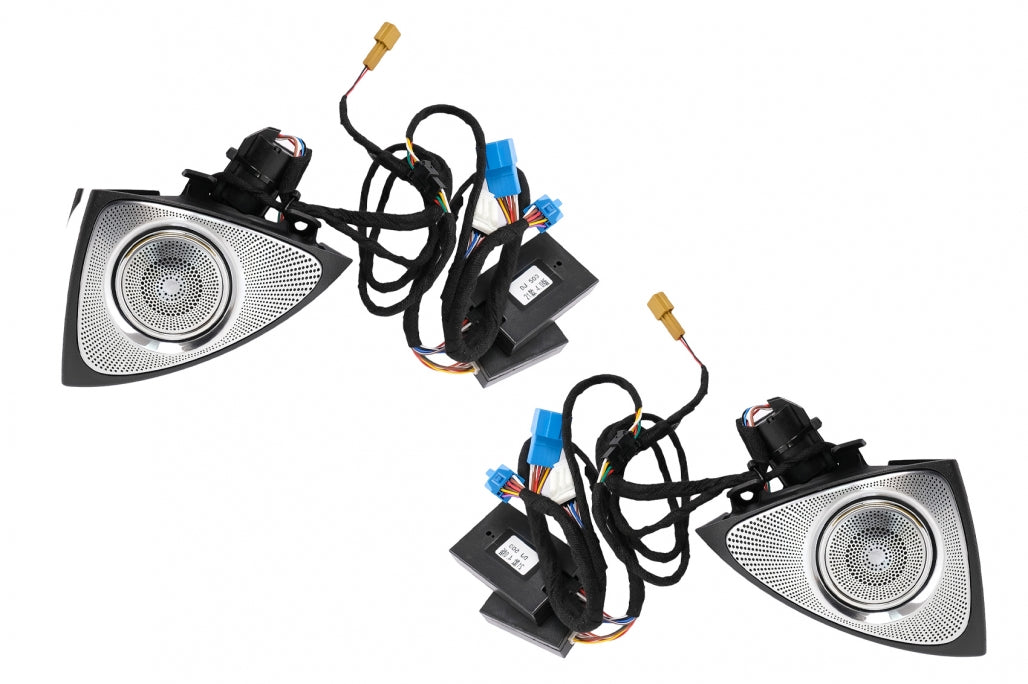 Kit AC-Lüftungsgitter 64 Farben LED Rotary Hochtöner Cover-Lautsprecher für Mercedes S-Klasse W222 Carpartstuning Austria