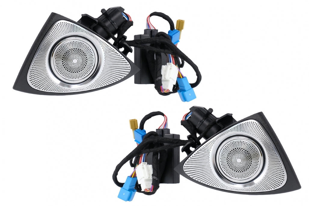 Kit AC-Lüftungsgitter 7 Farben LED Rotary Hochtöner Cover-Lautsprecher für Mercedes S-Klasse W222 Carpartstuning Austria