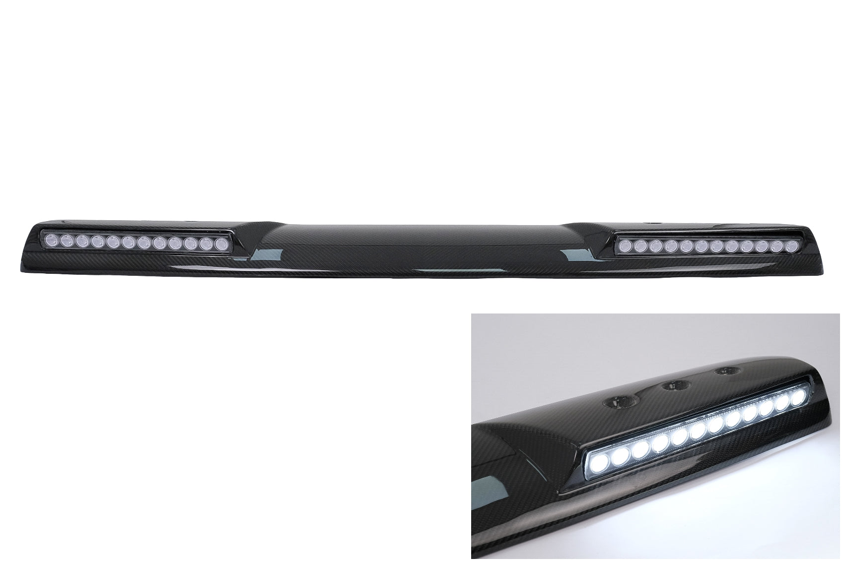 LED TFL Dachspoiler für Mercedes G-Klasse Facelift W463 W464 2018-2022 Dry Carbon Carpartstuning Austria