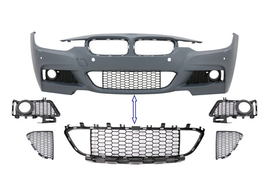 Pack Seitengitter Unterer Gitter für BMW 3er F30 F31 2011–2019 nur Stoßstange M-Tech Carpartstuning Austria