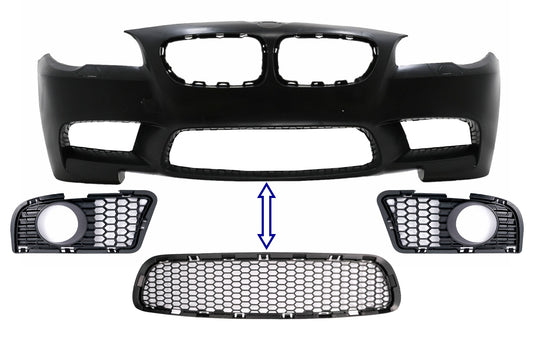 Zentraler Unterteil Gitter Seitengitter für BMW 5er F10 F11 2009-2014 Stoßstange M5 Carpartstuning Austria