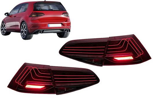 LED Rückleuchten für VW Golf 7 und 7.5 Schrägheck 2012–2019 Laser-Look für Halogen Carpartstuning Austria