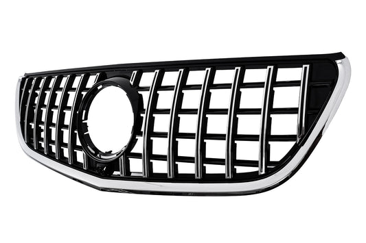 Kühlergrill Gitter für Mercedes Vito W447 2020+ GTR Panamericana Look Schwarz Chrom Carpartstuning Austria