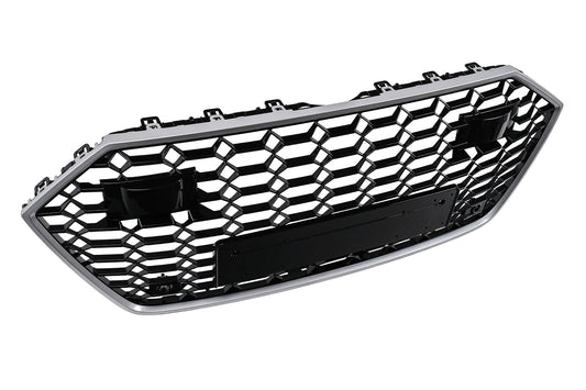 Kühlergrill für für Audi A7 4K8 2018- RS Design Wabengitter Silber Grille Gitter Carpartstuning Austria