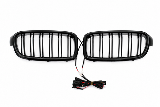 Kühlergrill Beleuchtete Nieren Grills mit LED für BMW 3er F30 F31 2011–2019 Doppelstreifen Carpartstuning Austria