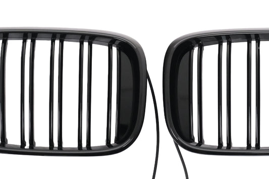 Kühlergrill Beleuchtete Nieren Grills mit LED für BMW X3 G01 X4 G02 2018–2020 Doppelstreifen Carpartstuning Austria