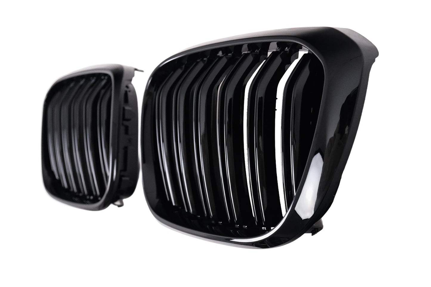 Nieren Kühlergrill für BMW X3 G01 X4 G02 2018-2021 Doppelstreifen Glänzend schwarz Carpartstuning Austria