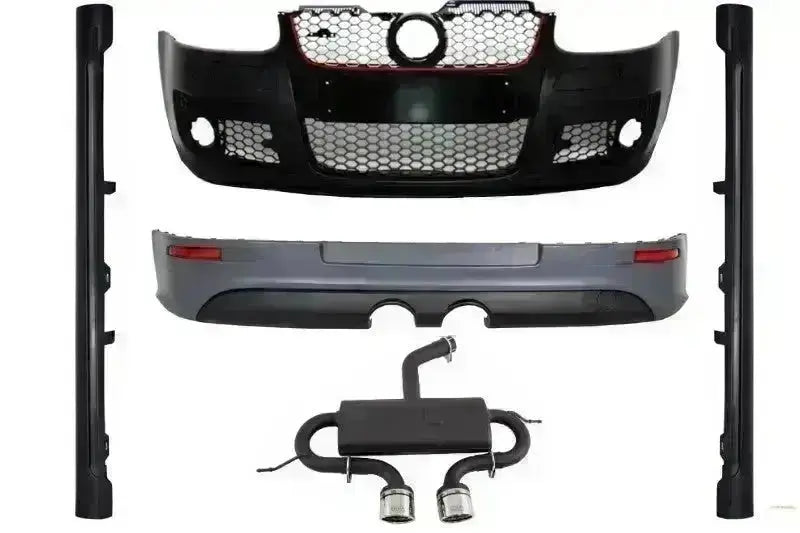 Body Kit für VW Golf Mk 5 V Golf 5 03-07 Stoßstange Auspuff GTI R32 Design CarPartsTuning