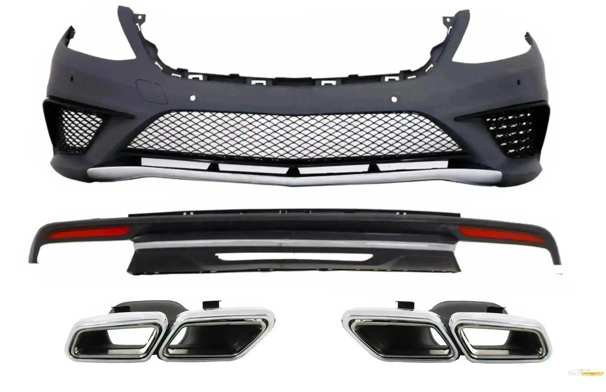 BodyKit Stoßfänger für Mercedes W222 S-Klasse 13-17 Diffusor Auspuff S63 Look CarPartsTuning