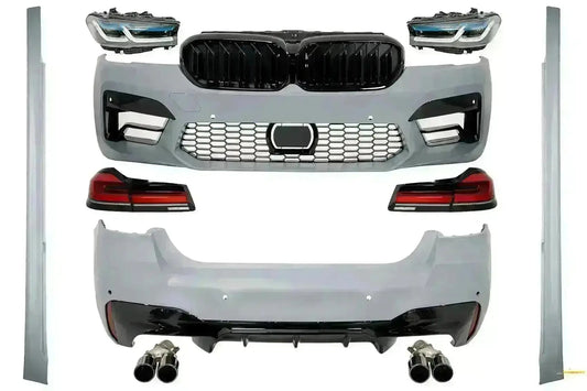 Bodykit für BMW 5er G30 17-19 Stoßstange Lichter Kühlergrill M5 LCI Design 2020 CarPartsTuning