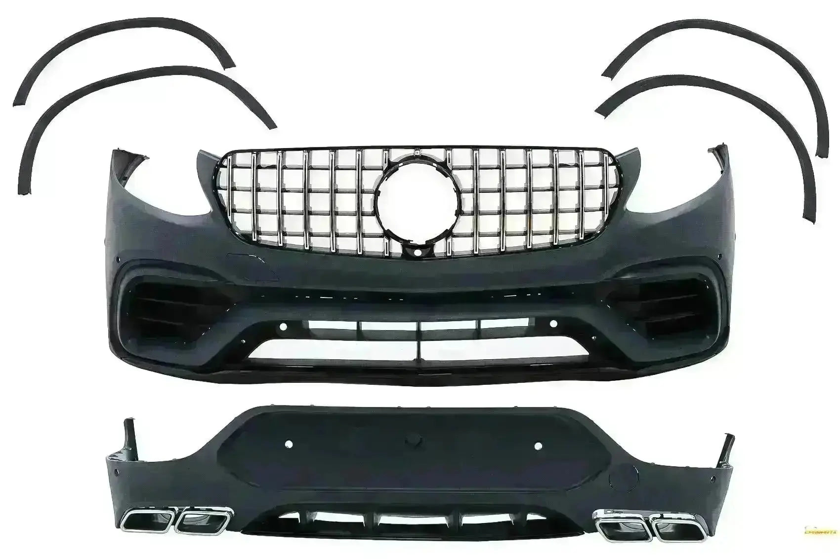 Bodykit für Mercedes GLC Coupe C253 15- 07.19 Stoßstange Radhäuser C63 Look CarPartsTuning