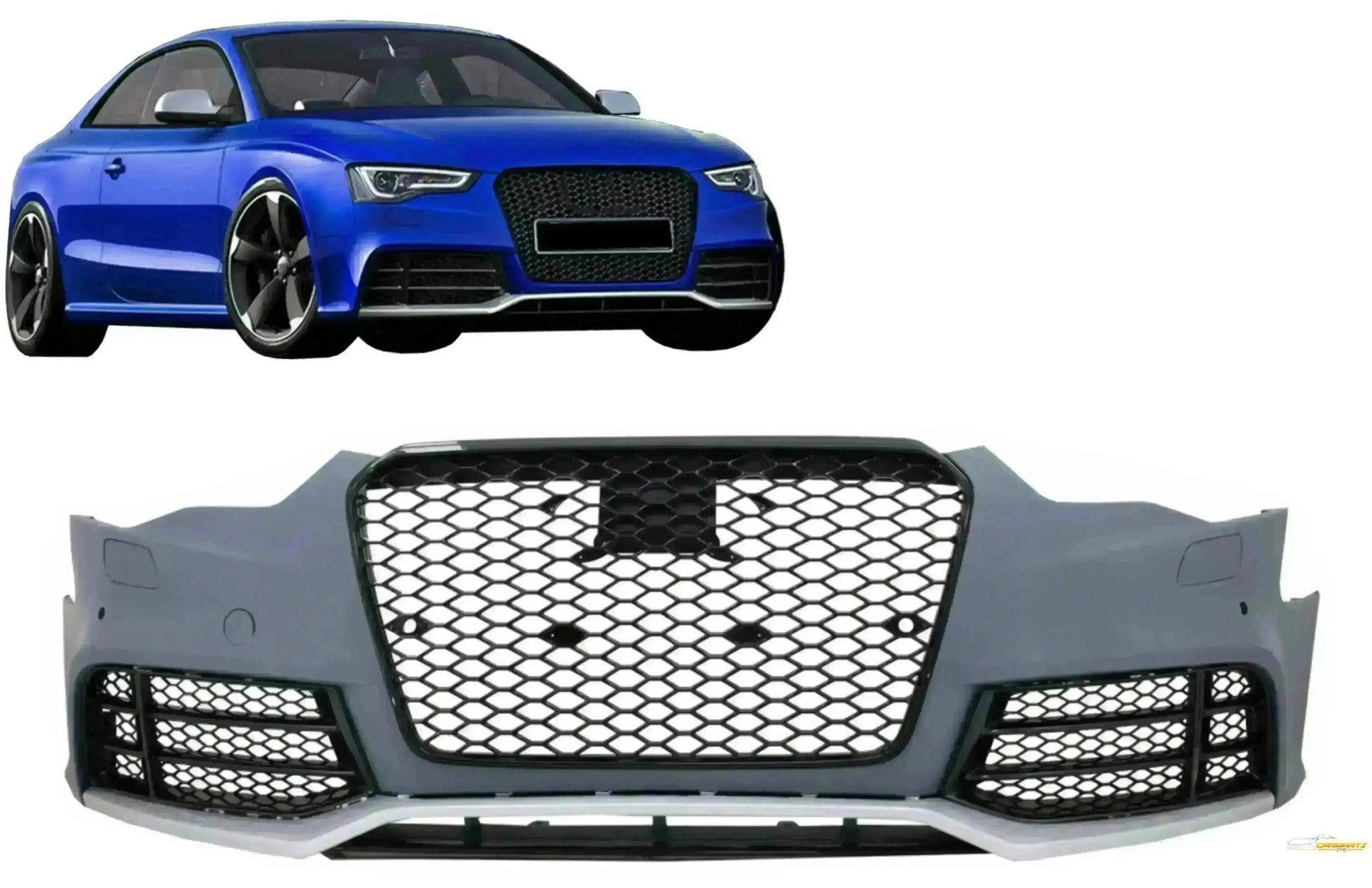 Frontstoßstange für Audi A5 8T Facelift 2012-2016 RS5 Design Bienenwabe Gitter CarPartsTuning