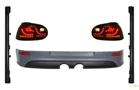 Heckausschub Rückleuchten LED Schwarz Seitenschweller für VW Golf 5 V 03-07 R32 Look CarPartsTuning