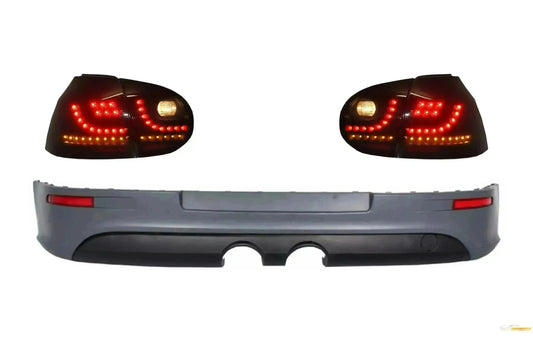 Heckausschub Rücklichter LED Rauch Schwarz für VW Golf 5 V 2003-2007 R32 Look CarPartsTuning