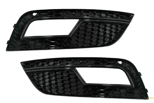 Nebellampe Abdeckungen für AUDI A4 B8 Facelift 2012-2015 RS4 Look Schwarz CarPartsTuning