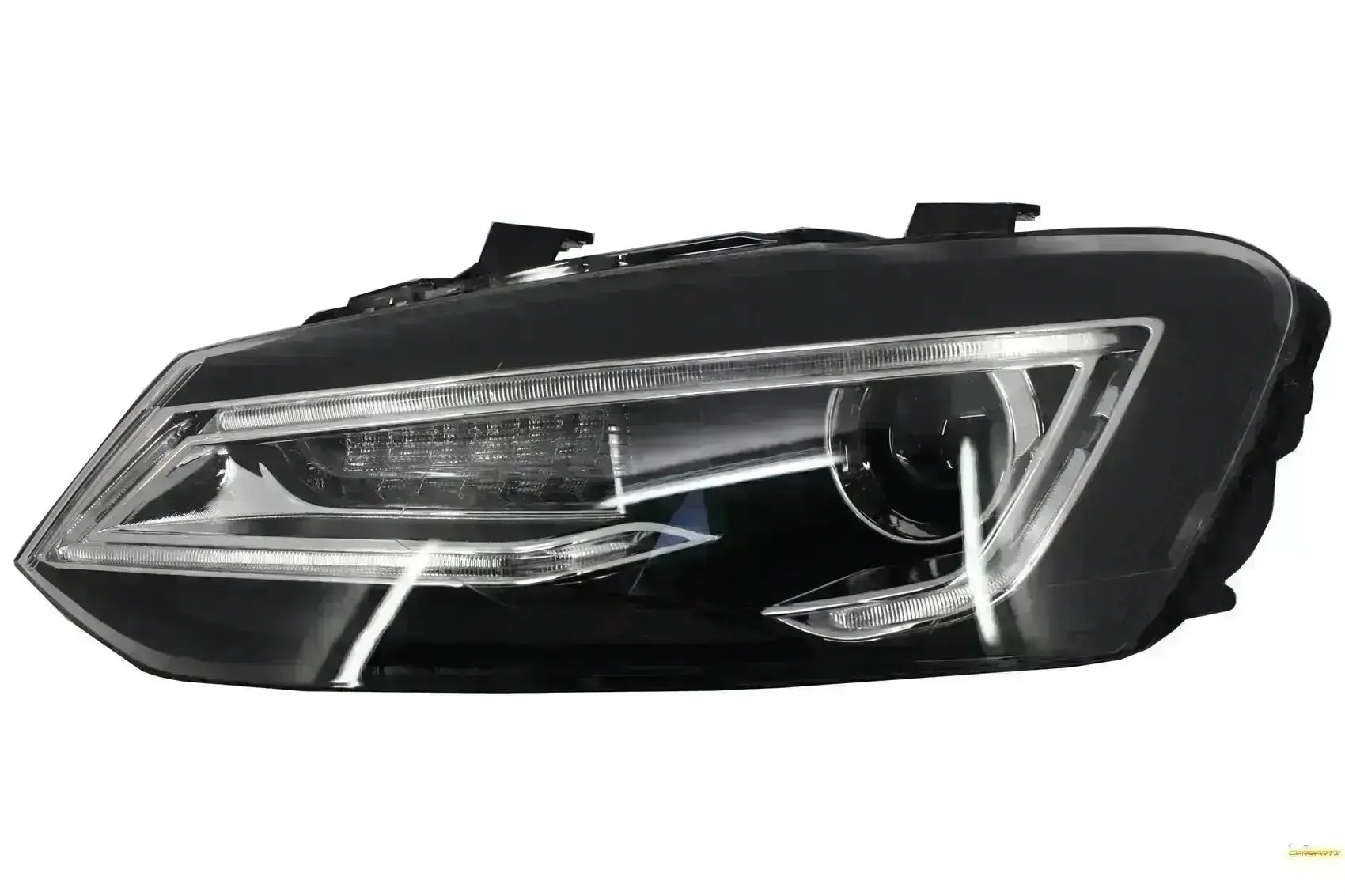 Scheinwerfer für VW Polo 6R 2011-2017 LED Blinklicht Lichtleiste Devil Eye Look CarPartsTuning