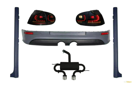 Stoßstange Auspuff für VW Golf V 03-08 Rückleuchten Dynamic Seitenschweller R32- CarPartsTuning