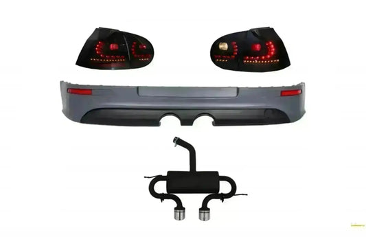 Stoßstange Auspuffanlage für VW Golf V 03-08 LED Rückleuchten Dynamic R32 Look CarPartsTuning
