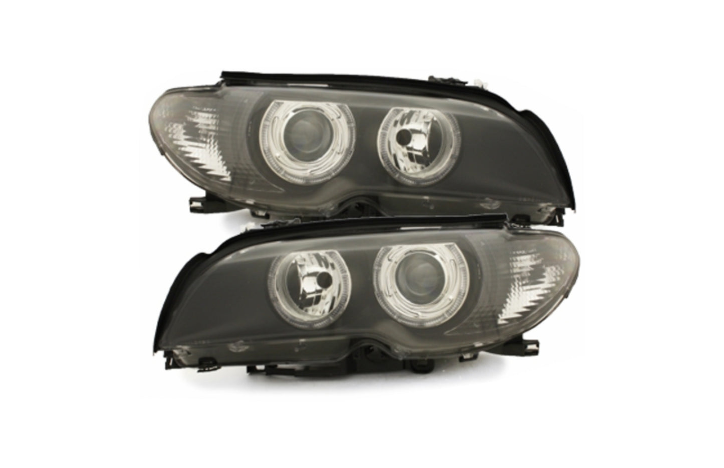 Scheinwerfer für BMW E46 2d 2003-2006 Headlamp 2 Standlichtringe Schwarz Carpartstuning Austria