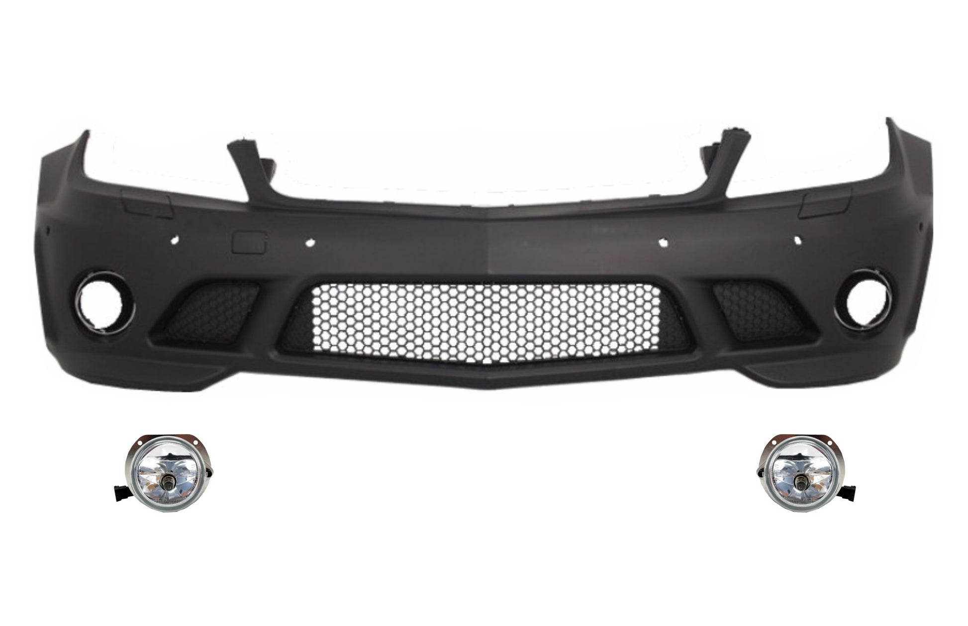 Frontstoßstange für Mercedes C-Klasse W204 2007-2012 C63 Look Mit PDC & Nebellichter CarPartsTuning