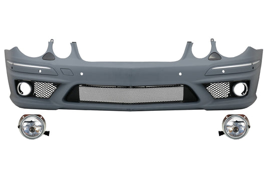 Stoßstange für Mercedes W211 E-Klasse Facelift 06-09 Kühlergrill Nebelscheinwerfer CarPartsTuning