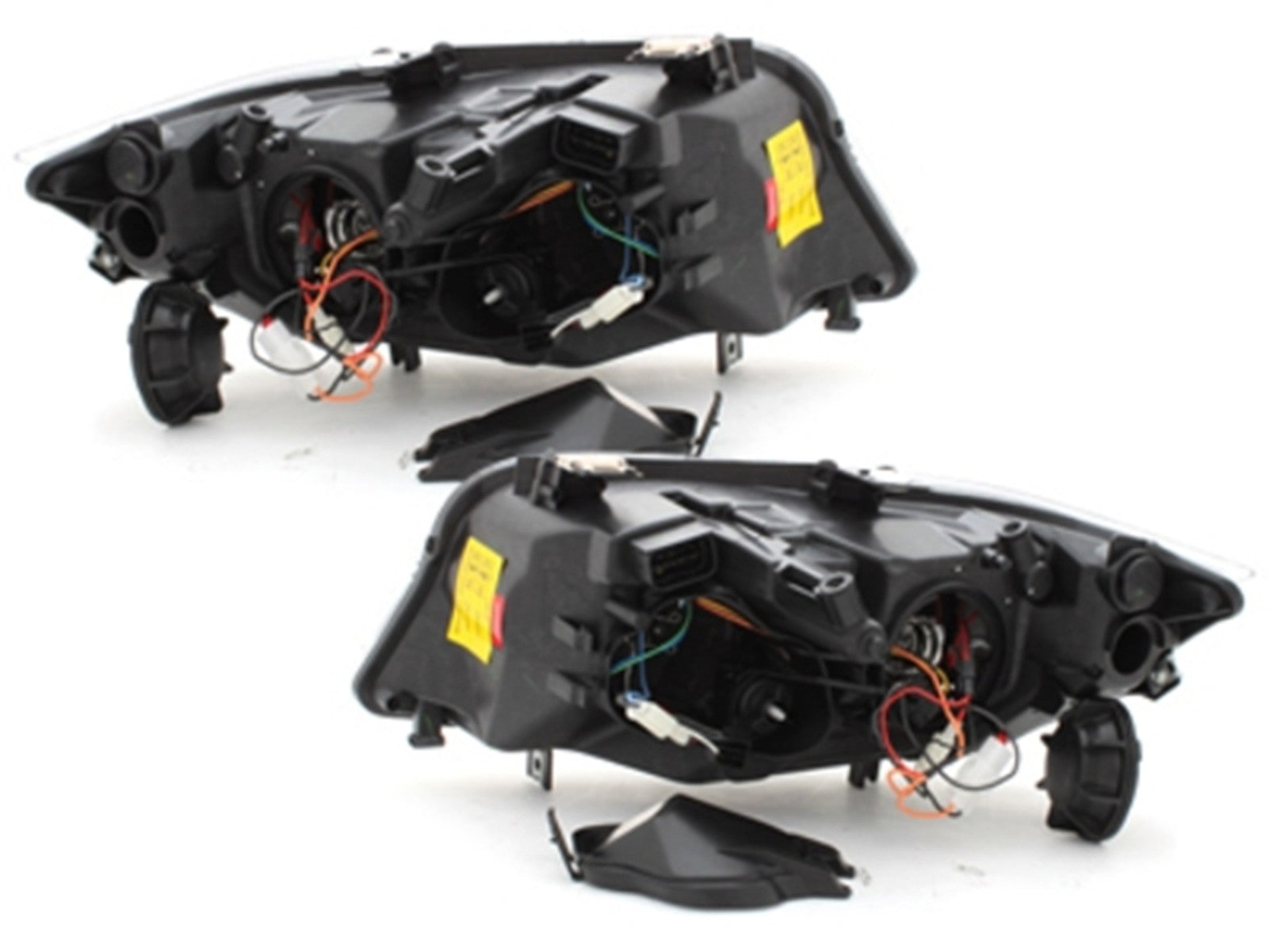 Angel Eyes Scheinwerfer LED für BMW E90 E91 03.2005-08.2008 2 Halo Felgen Schwarz CarPartsTuning