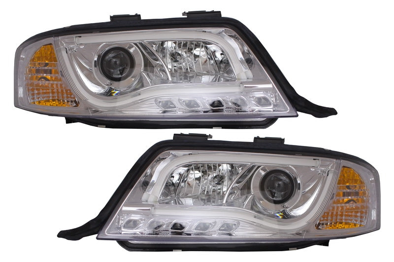LED TFL Tagfahrlicht LightBar Scheinwerfer für AUDI A6 4B 1997-09.1999 Chrom - CarPartsTuning