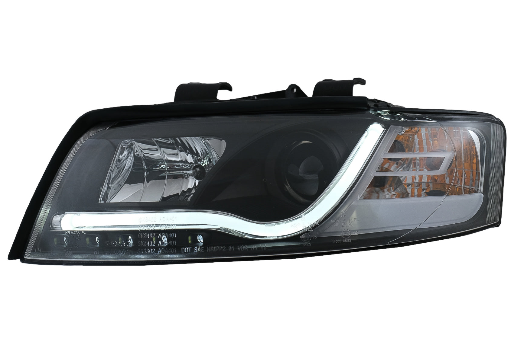 Scheinwerfer LED DRL für Audi A4 8E 2001-2004 Tagfahrlicht Schwarz CarPartsTuning