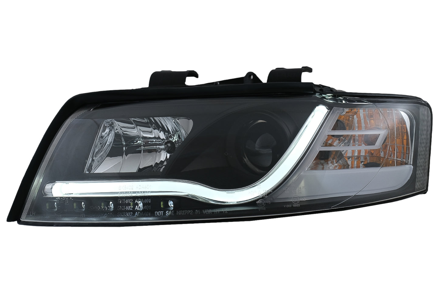 Scheinwerfer LED DRL für Audi A4 8E 2001-2004 Tagfahrlicht Schwarz CarPartsTuning