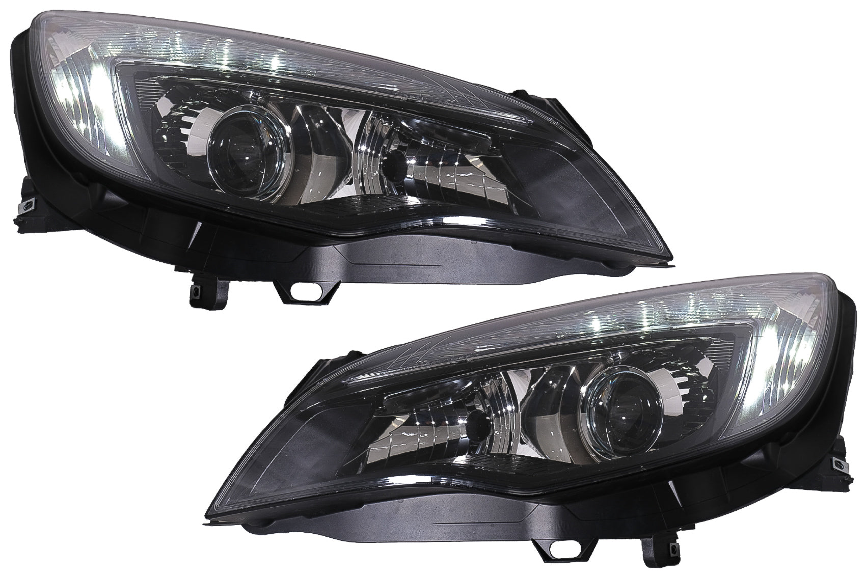LED DRL Scheinwerfer für Opel Astra J 10-12 Schwarz Plug & Play Tagfahrlicht CarPartsTuning