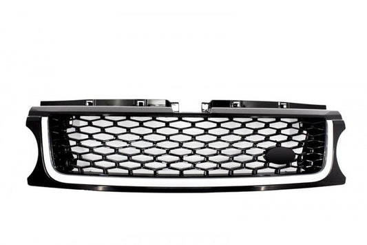 Mittelgrill Und Seitliche Lüftungsschlitze Passend Für Land Range Rover Sport L320 Facelift (2009-2013) Autobiography Look All Black Edition KITT