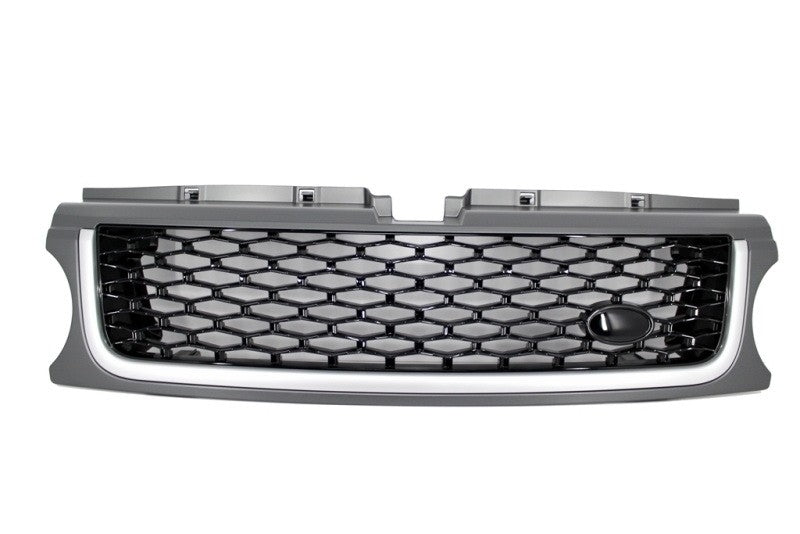 Mittelgrill Und Seitliche Lüftungsschlitze Passend Für Land Range Sport Facelift L320 (2010-2013) Autobiography Look Platinum Black Edition KITT