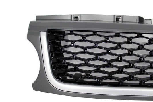 Mittelgrill Und Seitliche Lüftungsschlitze Passend Für Land Range Sport Facelift L320 (2010-2013) Autobiography Look Platinum Black Edition KITT