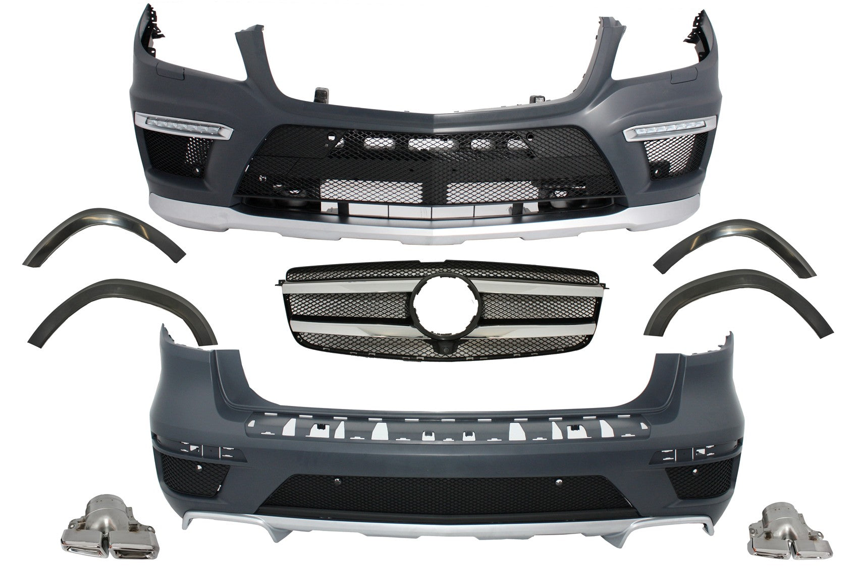 Komplettes Bodykit Passend Für Mercedes Gl-Klasse X166 (2012-2016) Gl63 Design KITT