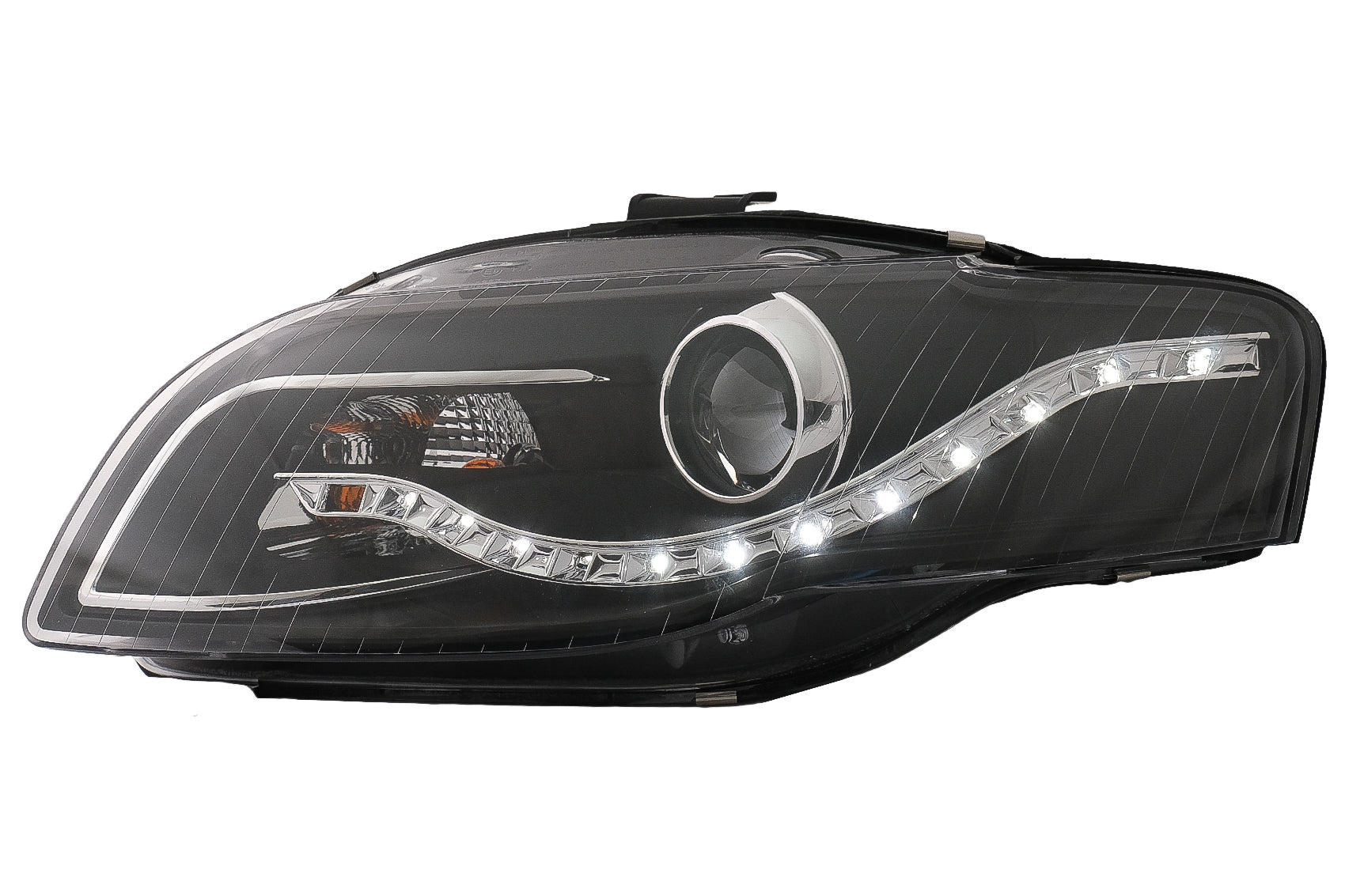 Scheinwerfer LED DRL Tagfahrlicht für AUDI A4 B7 11.04-03.08 Headlamp Schwarz CarPartsTuning