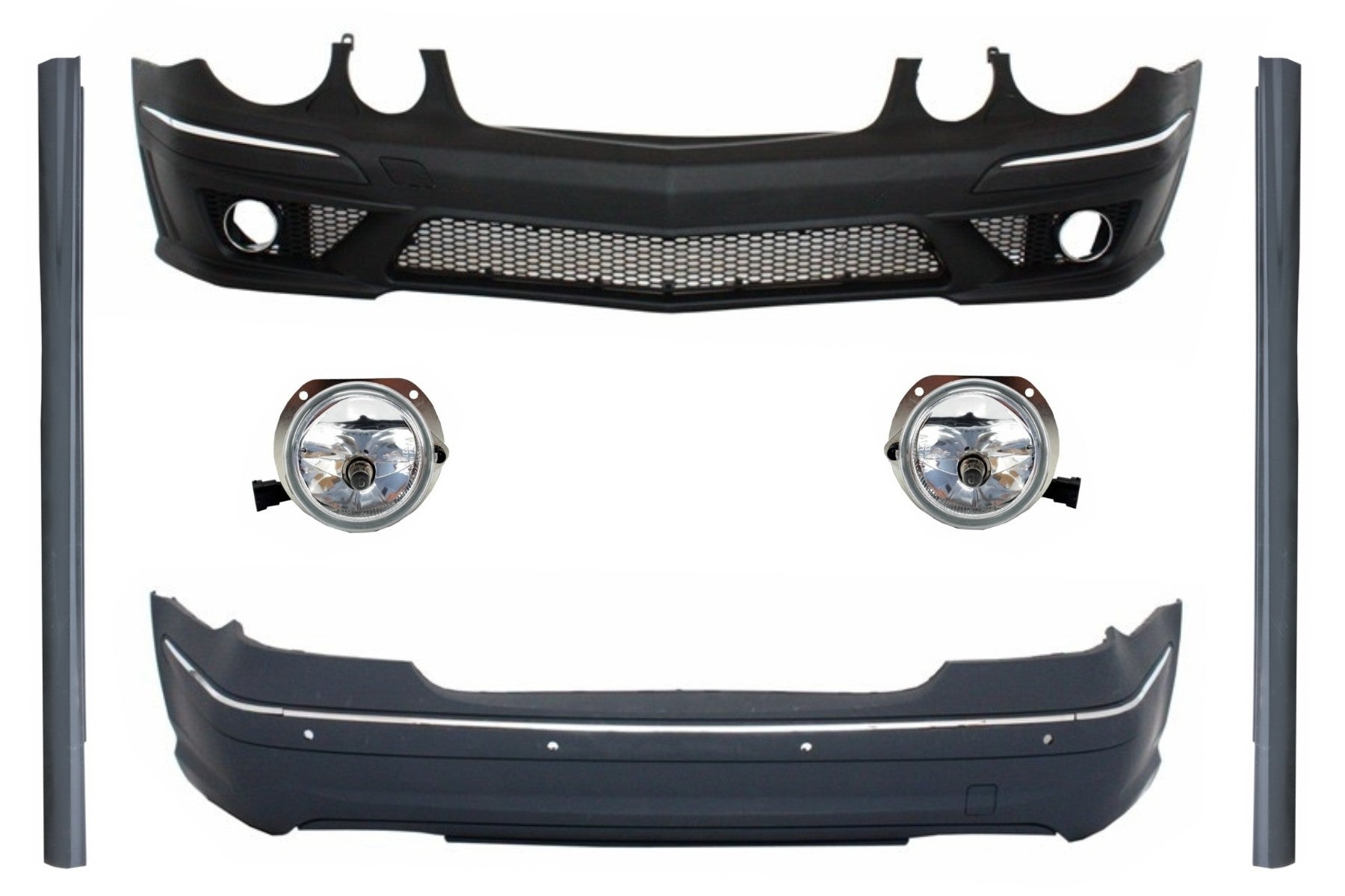 Bodykit für Mercedes E-Klasse W211 02-09 Stoßfänger Seitenschweller E63 Design CarPartsTuning