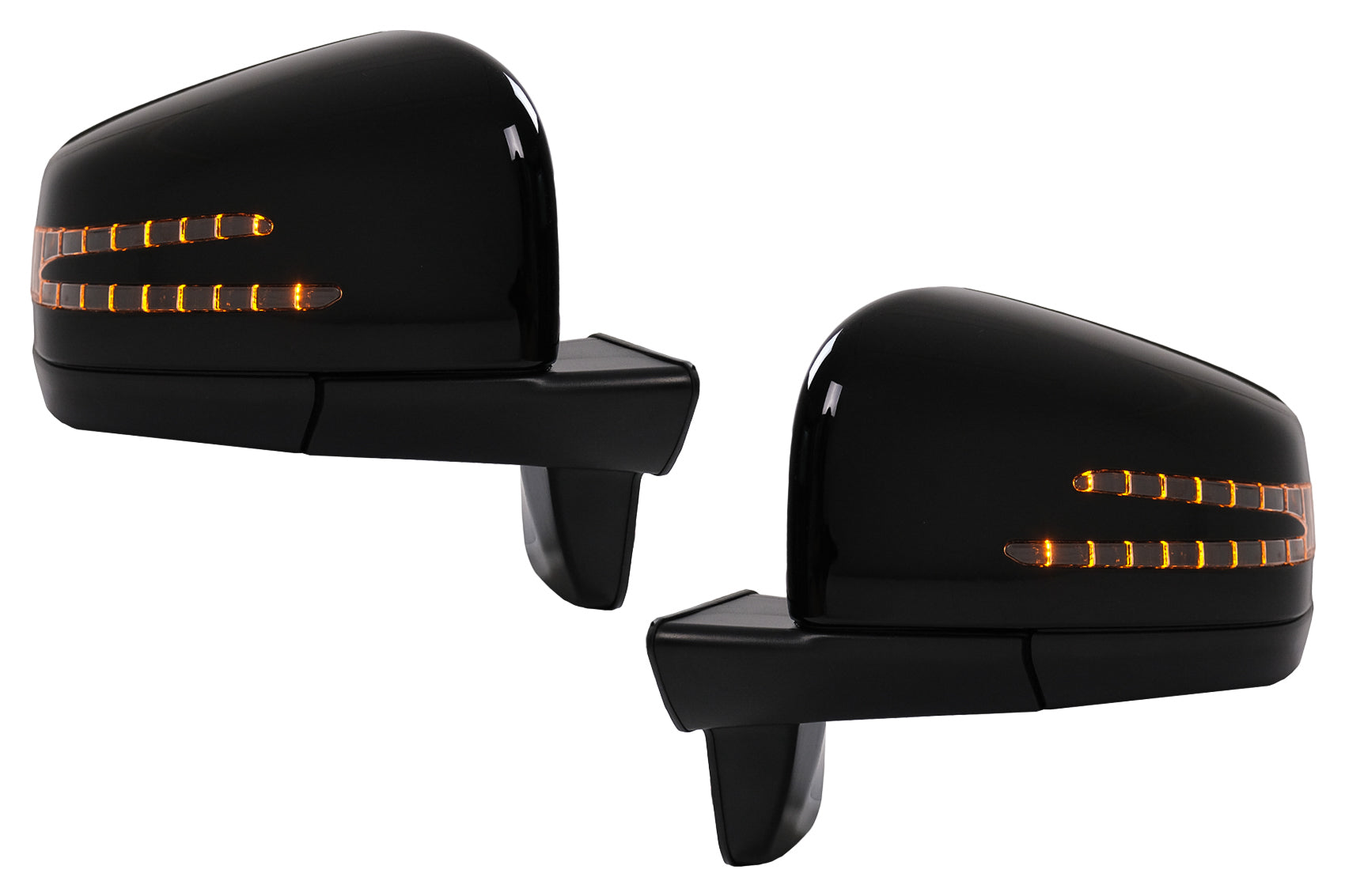 Komplette Spiegelbaugruppe für Mercedes G W463 89-18 LED SMD-Leuchten Schwarz CarPartsTuning